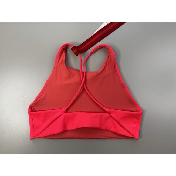 Left On Friday Hi Dive Bikini Swim Top M Neon Red Rescue High Coverage Resort - Picture 8 of 10